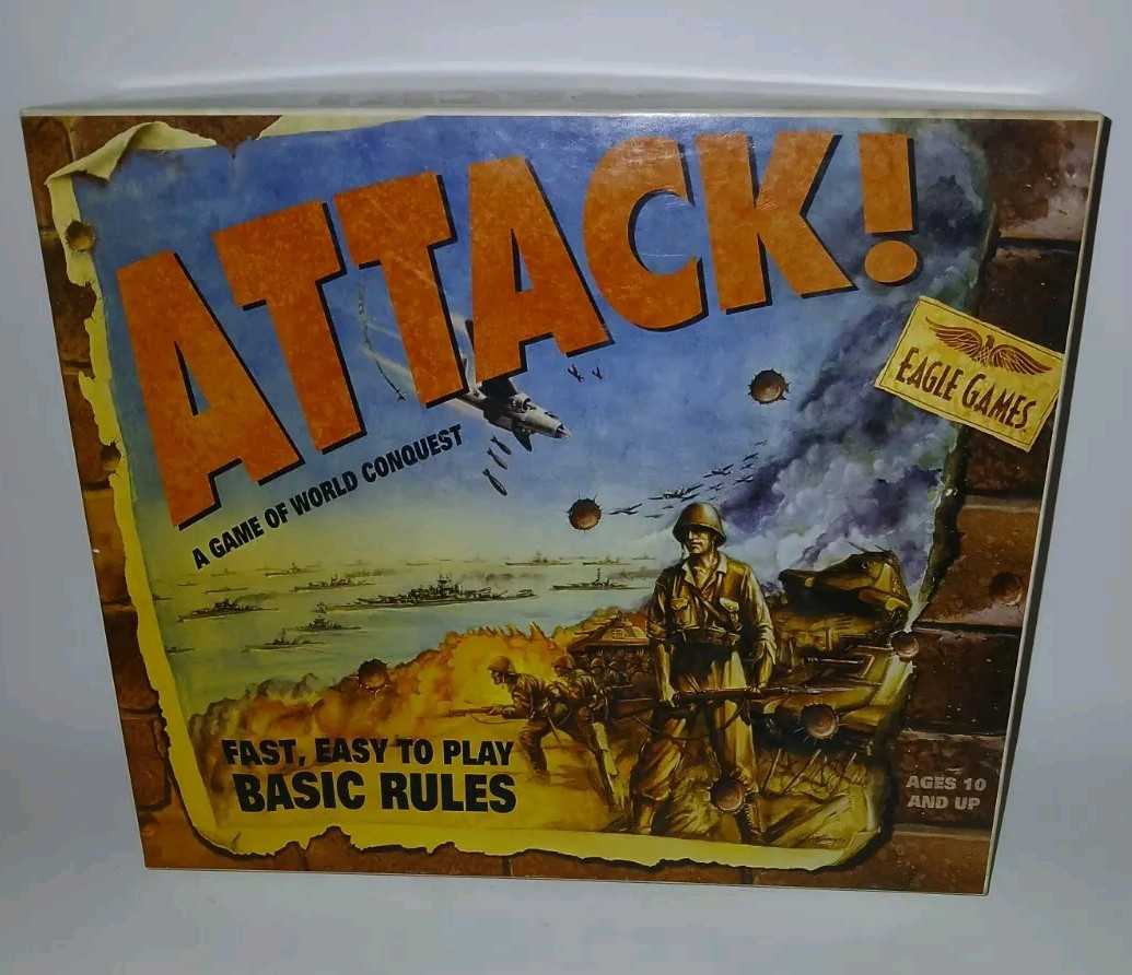 ATTACK! A Game Of World Conquest Board Game Eagle Games Complete 2003 Vi... - $23.25