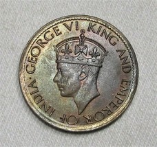 1945 1 Cent Ceylon (Sri Lanka) KM#111a Coin w/ Toning AG360 - £12.35 GBP