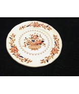 Vintage Rust &amp; Blue Flowered Staffordshire Royal Windsor Crown Plate - $27.00