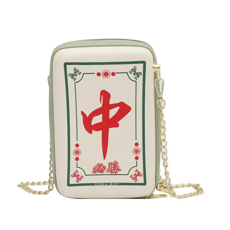 Creative Chinese Mahjong Interesting Crossbody Bag For Women Printing Fa... - $32.35