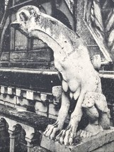 VTG 1920s Gargoyle Notre Dame Cathedral Paris France Postcard - $12.19