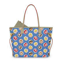 Cute Princess Kawaii in Blue Women&#39;s Leather Tote Handbag with Coin Purse - £31.16 GBP