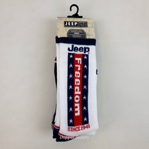 Jeep Womens Classic Crew Socks 3 Pair White Blue Americana Arch Support New - $22.76