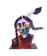 Malcolm Furlow Cut Steel 3 Dimensional Pop Art Sculpture of Native Amer - $5,791.50