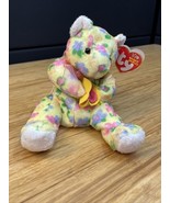 Ty Beanie Babies Bloom the Bear Plush 2003 Flowers Floral KG JD - $273.66 MXN