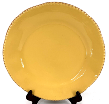 Target HOME Dinner Plate 11&quot; Italy Yellow Pie Crust Edges Terracotta Wavy EUC - £27.25 GBP
