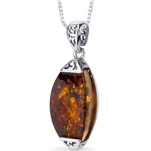 Sterling Silver Baltic Amber Necklace - £71.25 GBP
