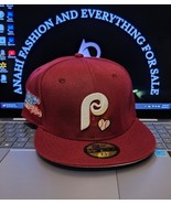 MLB-Philadelphia Phillies 59FIFTY Fitted New Era Burgundy/white Hat  New - $494.94 MXN