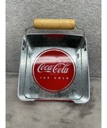 Drink Coca Cola Ice Cold Square Napkin Holder Tin Metal Dispenser Retro - $15.18