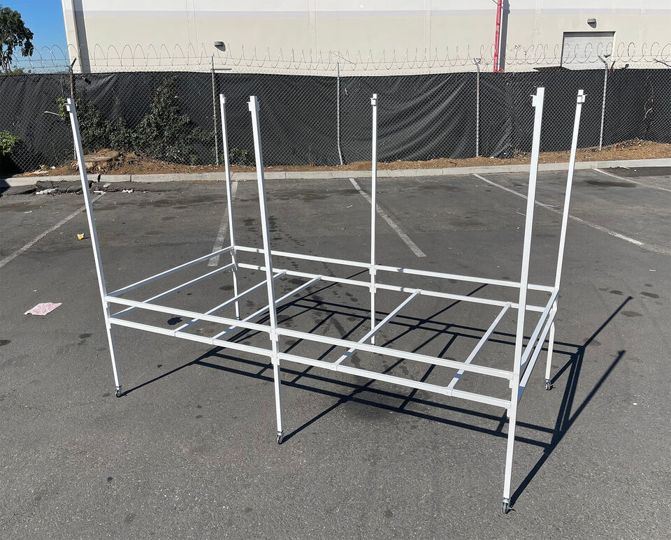 Easy Fit 4&#39; x 8&#39; Flood Tray Table Stand w/ Caster wheels &amp; Trellis Poles - $779.99+