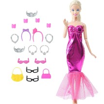 14 Set Doll Dress And Doll Accessories For Barbie Doll Baby Girl Toys Ki... - £7.84 GBP+