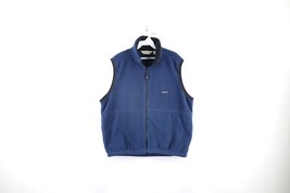 Vintage 90s Eddie Bauer Mens Small Faded Spell Out Full Zip Fleece Vest ... - $831.34 MXN