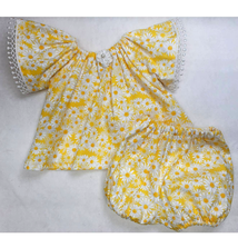 Doll Outfit Spring top & Bloomers Yellow Daisies Fits American Girl & 18" Dolls - $12.84