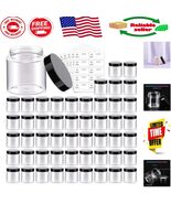 50 Pack 4oz Clear Cosmetic Jars with Black Lids—Durable Travel Storage S... - $922.97 MXN