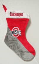 Embroidered NCAA Ohio State Buckeyes 18&quot; Gray/Red Basic Christmas Stocking - £22.81 GBP