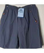 Haimont men’s dark gray and orange light weight athletic shorts - £11.56 GBP