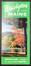 1970s Bridgton on the Lakes Maine ME Vacation Flyer Brochure Travel Souv... - £11.04 GBP