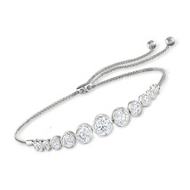 4Ct Natural Moissanite Tennis Bracelet Wedding Bracelet 14K White Gold Finish - £117.18 GBP