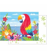 Lush Luau Parrot Flora 8 Ct Invitation Postcards - £3.83 GBP