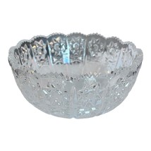 Vintage Crystal Clear Glass Bowl Cut Glass- 6&quot; across x 2 1/2&quot;H - £17.44 GBP