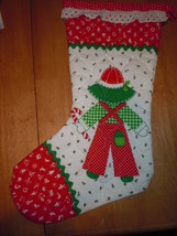 Holly Hobbie Boy Quilted Christmas Stocking  - £7.82 GBP