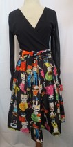 Rare New! Marisa Baratelli Sz 10 Cats Thai Silk Vtg Style Dress Retail $585 - £237.28 GBP