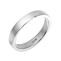 Simple Everyday Wear .925 Sterling Silver Plain 3mm Band-8 - £11.81 GBP