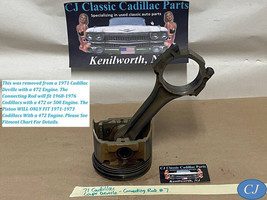 OEM 1971 71 Cadillac Coupe Deville 472/500 Engine CONNECTING ROD &amp; PISTO... - £39.65 GBP