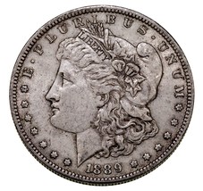 Moneda De Plata Morgan De $1 De 1889-O En Condición Extra Fina XF, Toque De Tono - $74.24