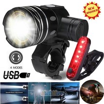 Rechargeable 25000Lm Led Mtb Bicycle Front Headlight + Tailight Kits W/ ... - $36.09