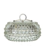 Vintage EAPG Diamond Point Clear Candy Box Dish Lidded Indiana Glass 0163 - £15.76 GBP