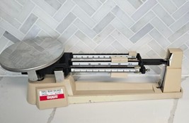OHAUS 700 / 800 SERIES Used Triple Beam Balance Scale 2610g 5lb 2oz & Weights - $49.45
