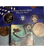 LOT OF US COINS, PROOFS, &amp; A BOX OF SILVER! GET ALL YOU SEE! A GREAT VALUE! - $1,210.60 MXN