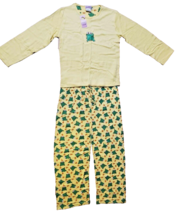 Women&#39;s Yellow Frog 2 Piece Sleep Lounge Wear Set PJ Pajama MEDIUM NEW W... - £13.91 GBP