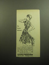 1958 Raleigh Haberdasher Dress by Bobette Morton Ad - Our flowers unlimited - £13.88 GBP