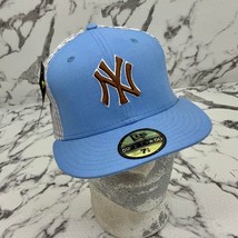 New Era Cap Lt Blue | Brown | White Plaid 59FIFTY NY Yankees Limited Edi... - $59.00