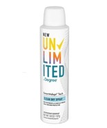 Degree Unlimited Antiperspirant/Deodorant, Clean Dry Spray, 3.8 oz Can - £12.48 GBP
