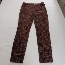 LOFT Womens Brown/Black Leopard Print High Waist Skinny Corduroy Pants 8 (30×29) image 13