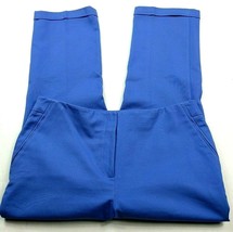 Chicos Womens So Slimming Straight Leg Dress Pants Size 8 Solid Blue - £27.35 GBP