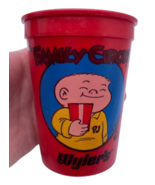 Vintage Family Circus Wylers Cup Cartoon Comic Strip Collectible Plastic 4&quot; - $214.34 MXN