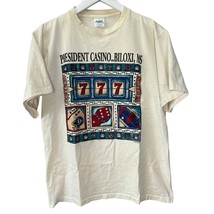 Vintage President Casino Biloxi MS Single Stitch Graphic T-Shirt Size M Slots - £15.82 GBP