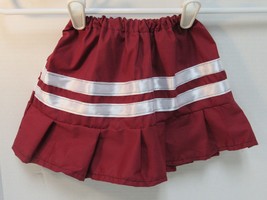 New Native American Seminole Girl&#39;s Toddler XS Maroon Handmade Ribbon Skirt - £24.84 GBP