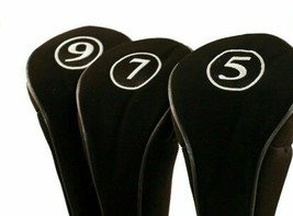 Perla Special Combo 5 7 9 Fairway Wood Golf Club Headcover Set New Black Zipper - £23.08 GBP