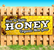Hive To Table Honey Organic Non Gmo Advertising Vinyl Banner Flag Sign Many Size - £18.69 GBP+