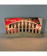 Vintage Christmas Mini Candolier 10 Clear Lights Candles Lights Window S... - £12.13 GBP