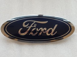 Tailgate emblem logo in chrome &amp; blue for 2015-2018 Ford F-150 F150. 9.5&quot; + tape - £13.76 GBP