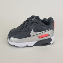 Nike Air Max 90 LTR TD Shoes Black Silver 833379 009  Sneaker Leather Size 4 C - $38.99