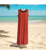 Vintage Blair beaded studded coral orange maxi dress Women’s Size M Medium - $17.68