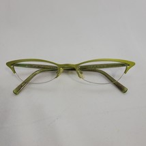 Jean Lafont Paris Eyeglasses Frame Only Cat Eye Green Metal France - $74.24