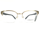 Versace Eyeglasses Frames MOD. 1255-B 1253 Black Gold Half Rim Crystal 5... - $102.63